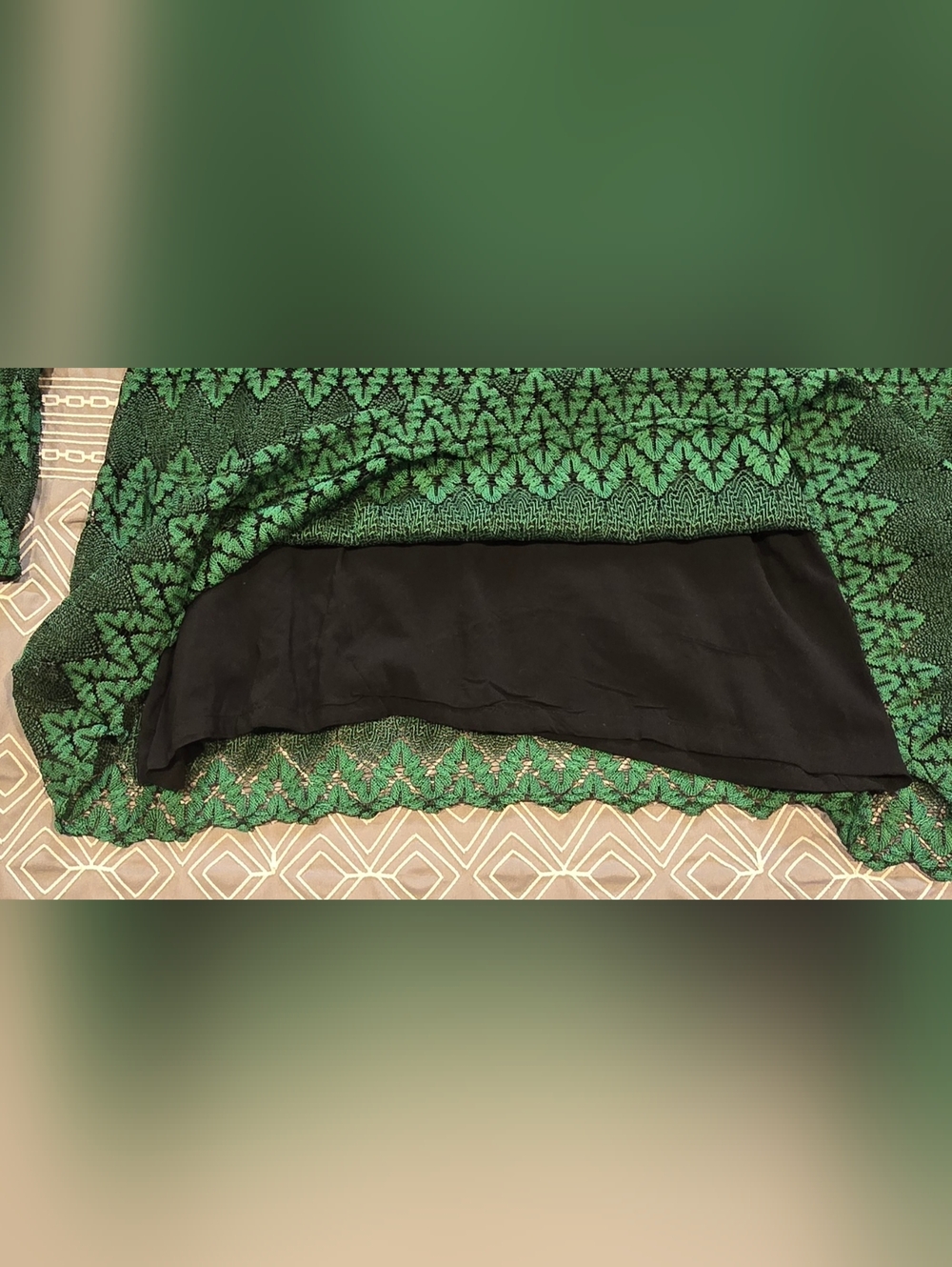 Free People Green Simone Mini Dress Size Medium - Picture 3 of 10